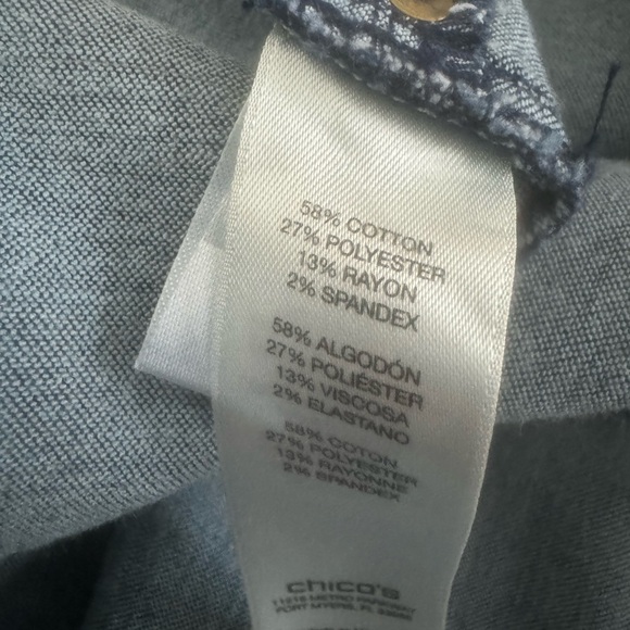 EUC Chico’s Platinum Jeans in Dark Wash with jegging style. - Picture 4 of 6